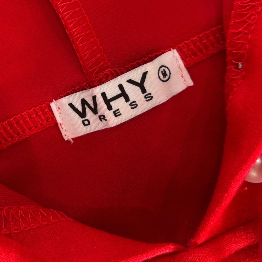 Elegant Red Women's Loungewear Set with Pearl Accents - Picture 4 of 4